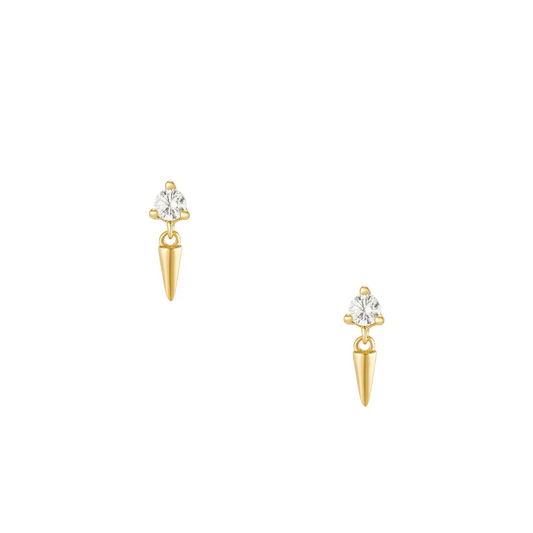 Mod + Jo Henley Stud Earrings, White Topaz
