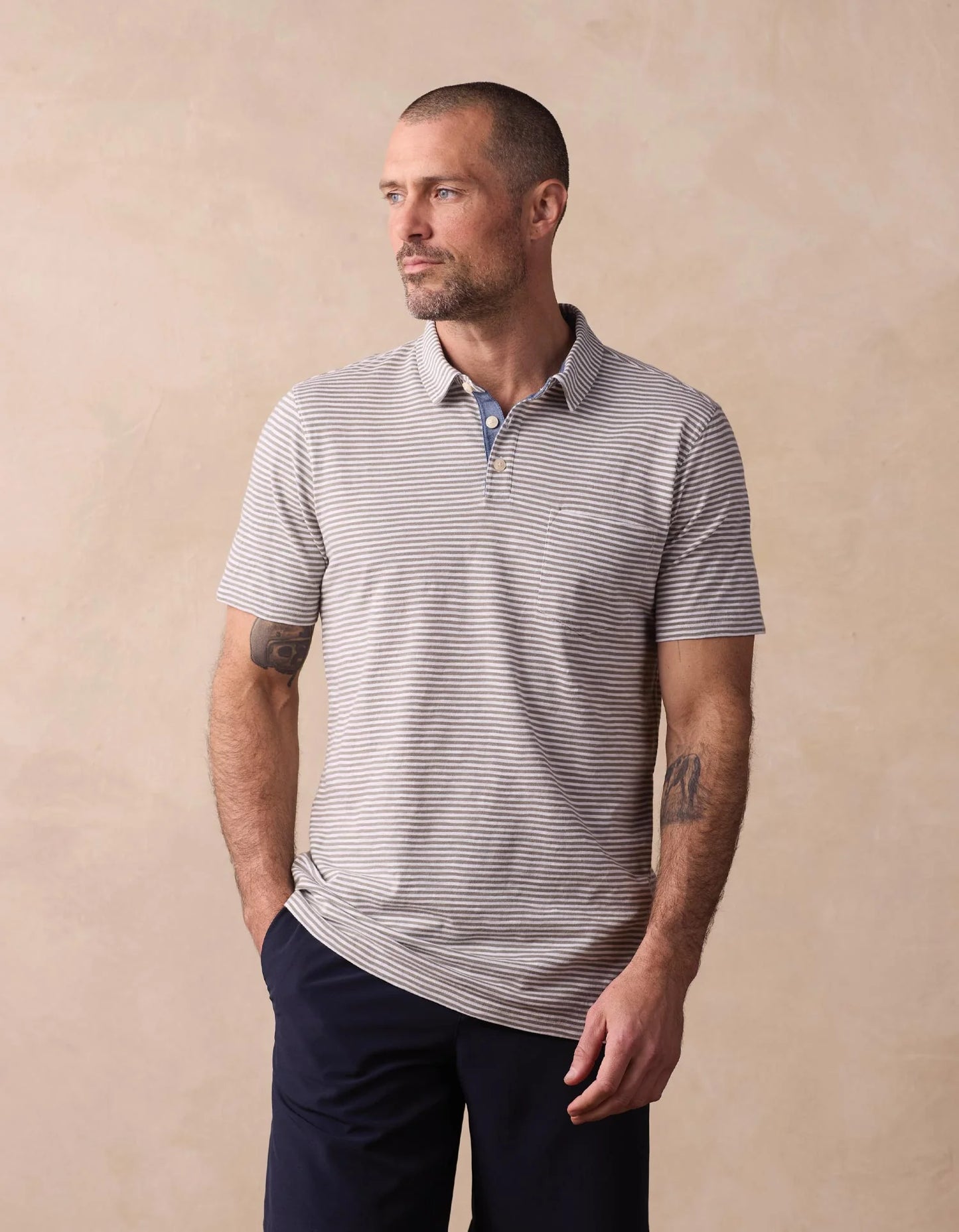 The Normal Brand Men's Vintage Slub Pocket Polo - Multiple Options