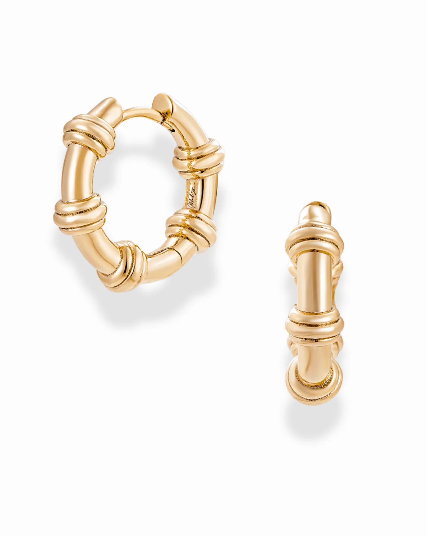 Mod + Jo Sable Notched Hoops - Multiple Options