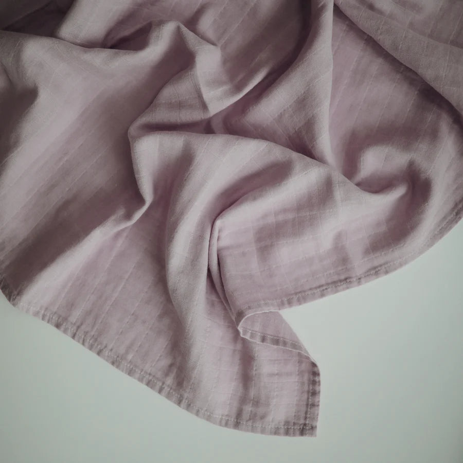 Mushie Muslin Organic Cotton Muslin Swaddle Blanket, Multiple Options