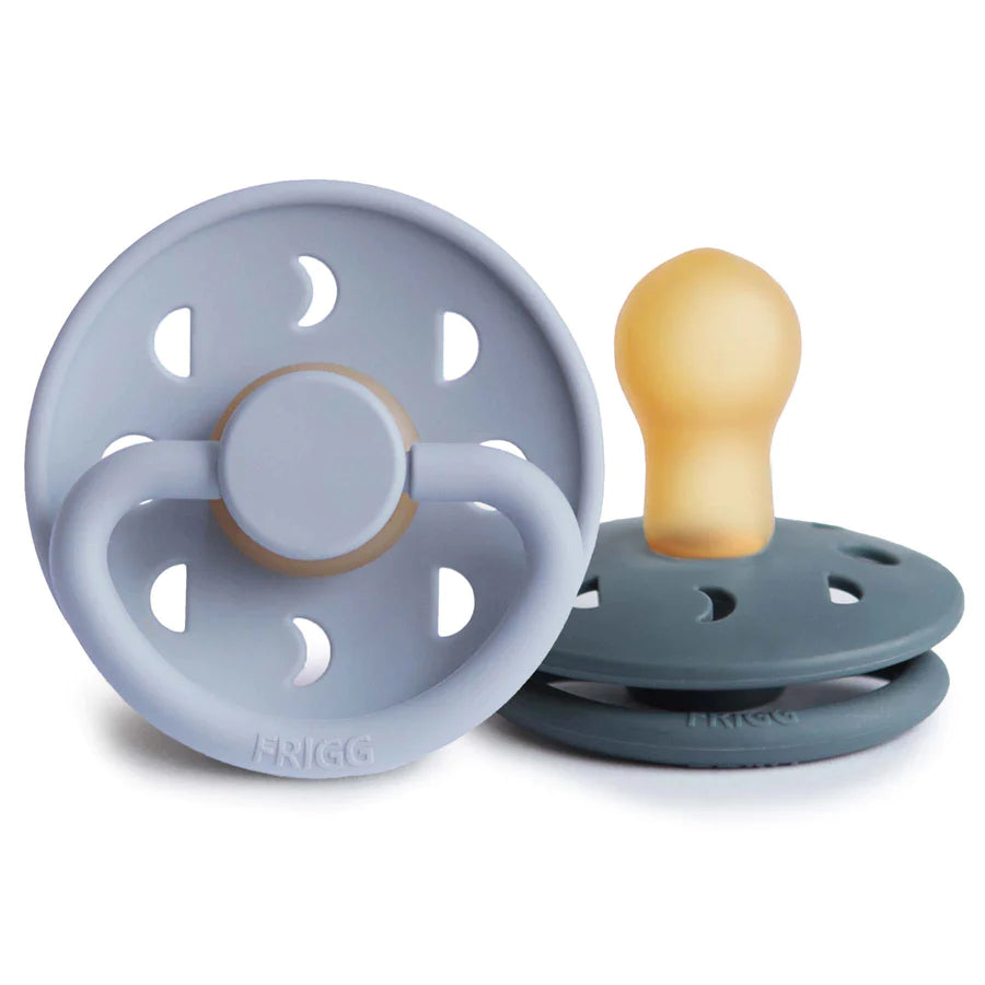 Mushie Frigg Moon Natural Rubber Baby Pacifier - 2-Pack, Multiple Options