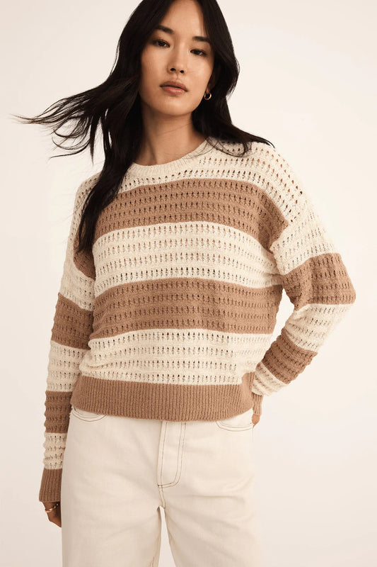 Z Supply Bonaparte Sweater, Iced Coffee