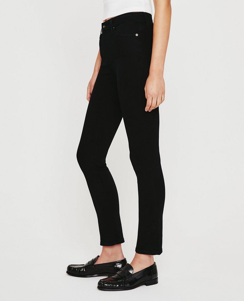 AG Mari High Rise Slim Straight - Opulent black