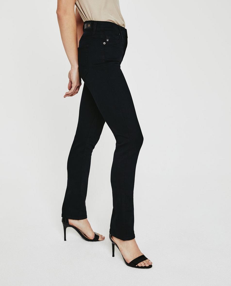 AG Mari High Rise Slim Straight - Opulent black