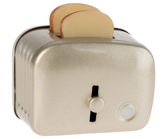 Maileg Toaster with Bread, Miniature, Silver