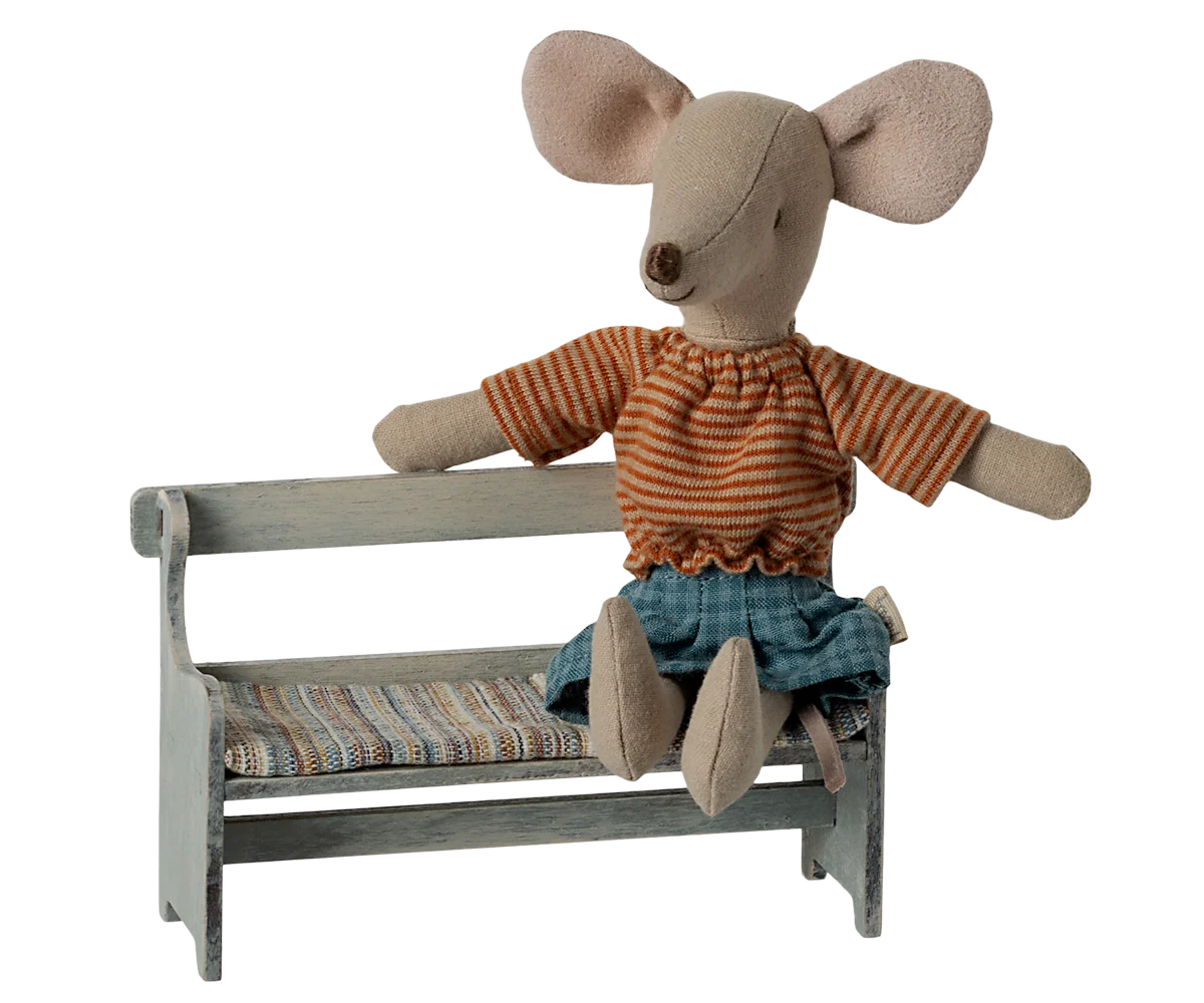 Maileg Bench, Mouse, Vintage Off White