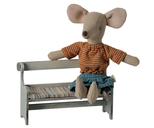 Maileg Bench, Mouse, Vintage Off White
