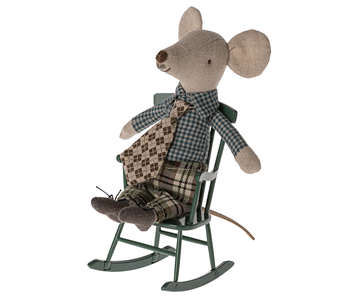 Maileg Rocking Chair, Mouse, Dark Green