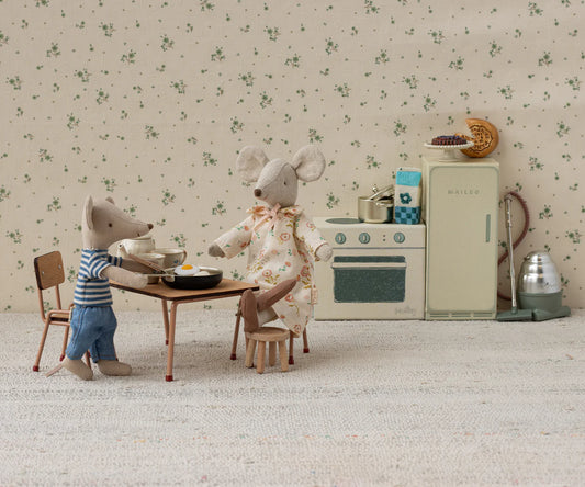 Maileg Table and Chair Set, Mouse, Dark Powder