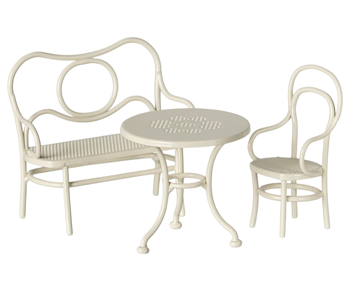 Maileg Cafe Set, Mouse, Small, Off White