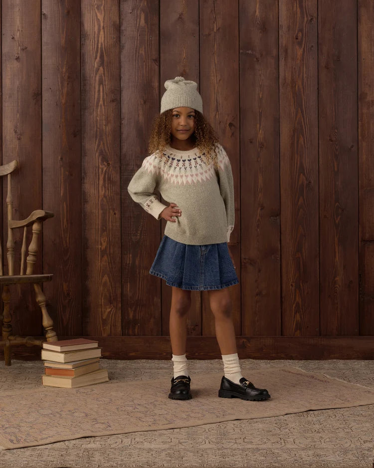 Rylee + Cru Fair Isle Sweater, Sage