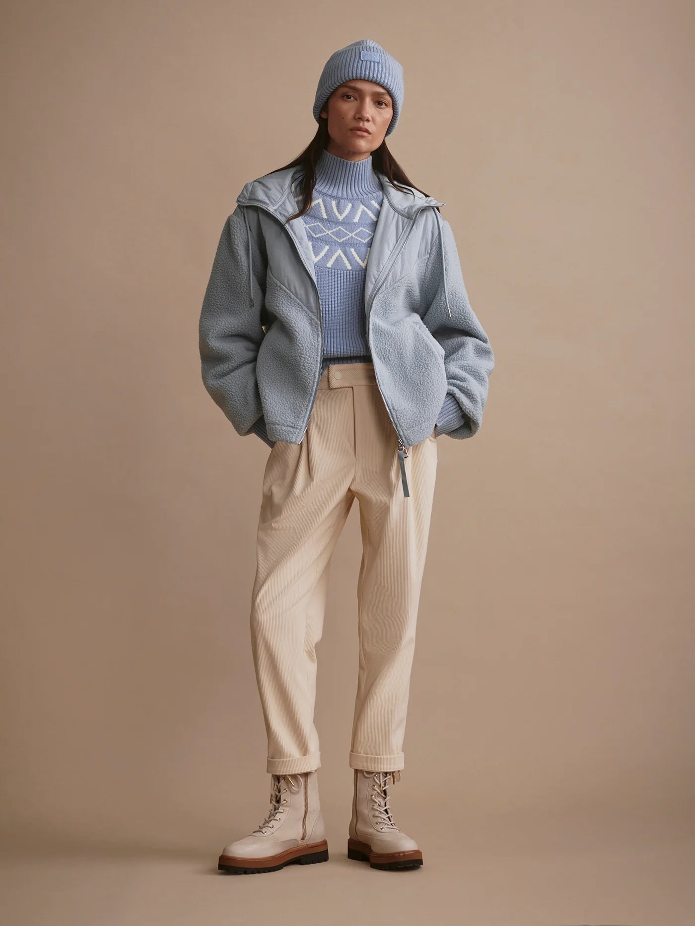 Varley Rosia Fleece Hoodie, Ashley Blue