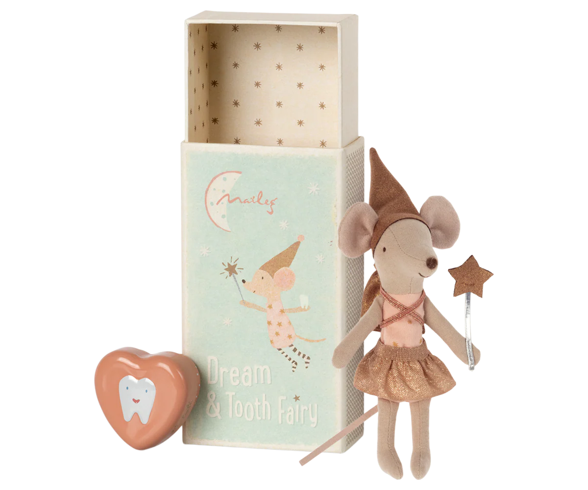 Maileg Tooth Fairy Mouse in Matchbox, Rose