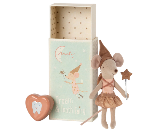 Maileg Tooth Fairy Mouse in Matchbox, Rose
