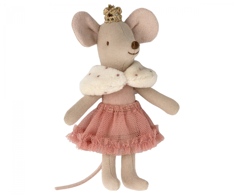 Maileg Princess Little Sister, Mouse in Box - Rose