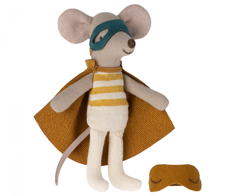 Maileg Super Hero Mouse, Little Brother in Matchbox