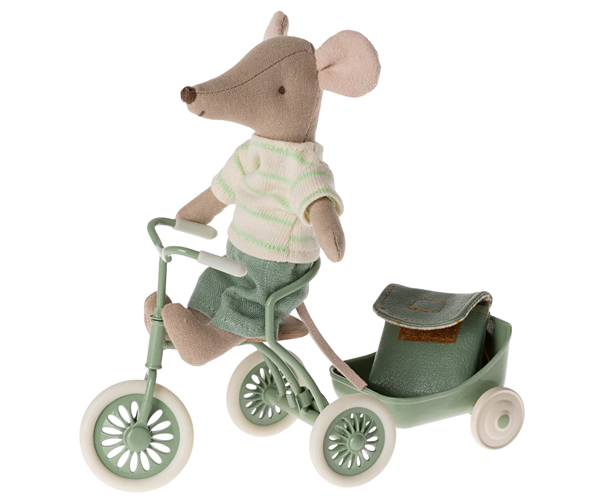 Maileg Tricycle Mouse, Big Brother with Bag - Multiple Options