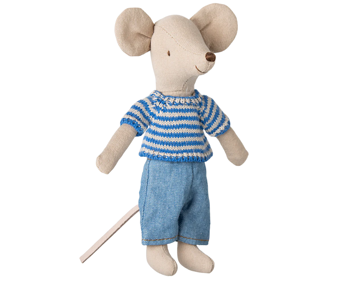 Maileg Knitted Sweater and Pants Outfit, Big Brother Mouse