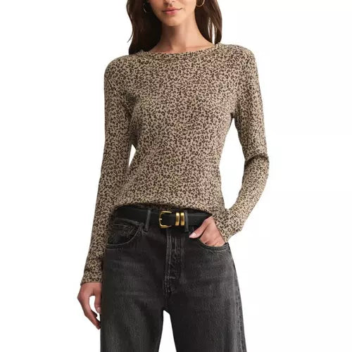 Z Supply Arlet Animal Mini Thermal Top, Suede