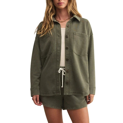 Z Supply All Day Knit Jacket, Hunter Green