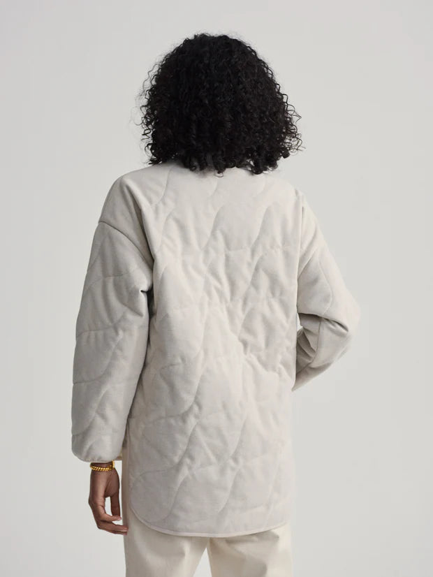 Varley Libby Plush Quilt Jacket, Light Sand