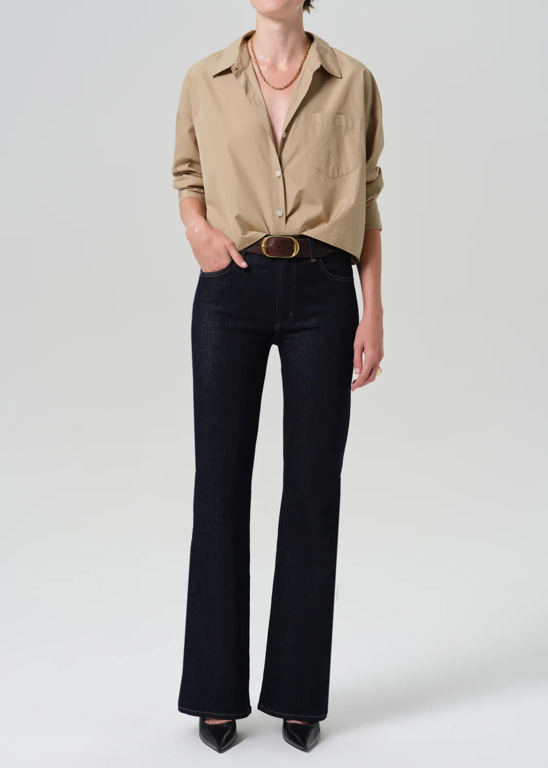 Citizens of Humanity Lilah High Rise Bootcut 32.5", Inky Rinse