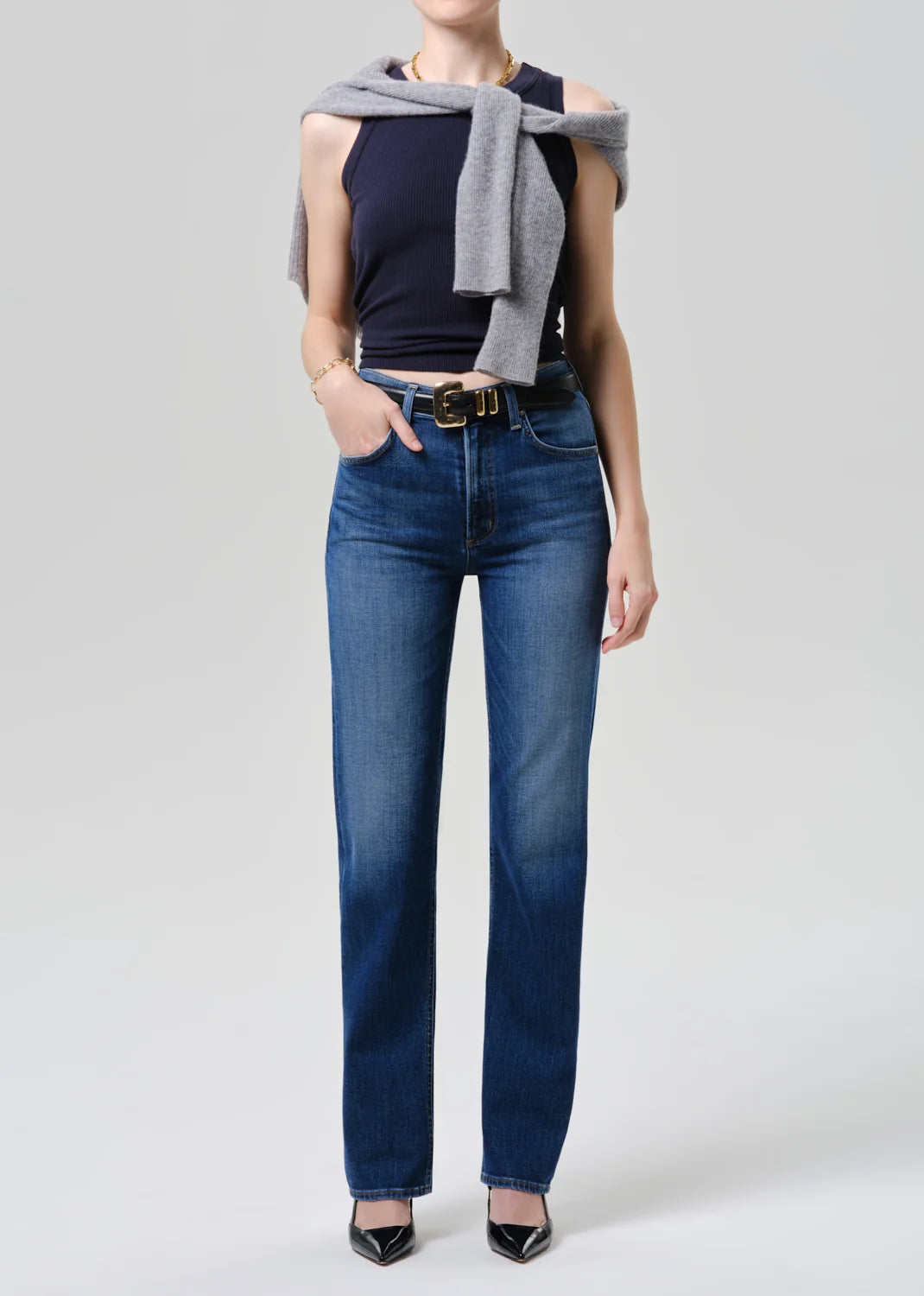 Citizens of Humanity Palma Straight Long Clean Hem, Kitten