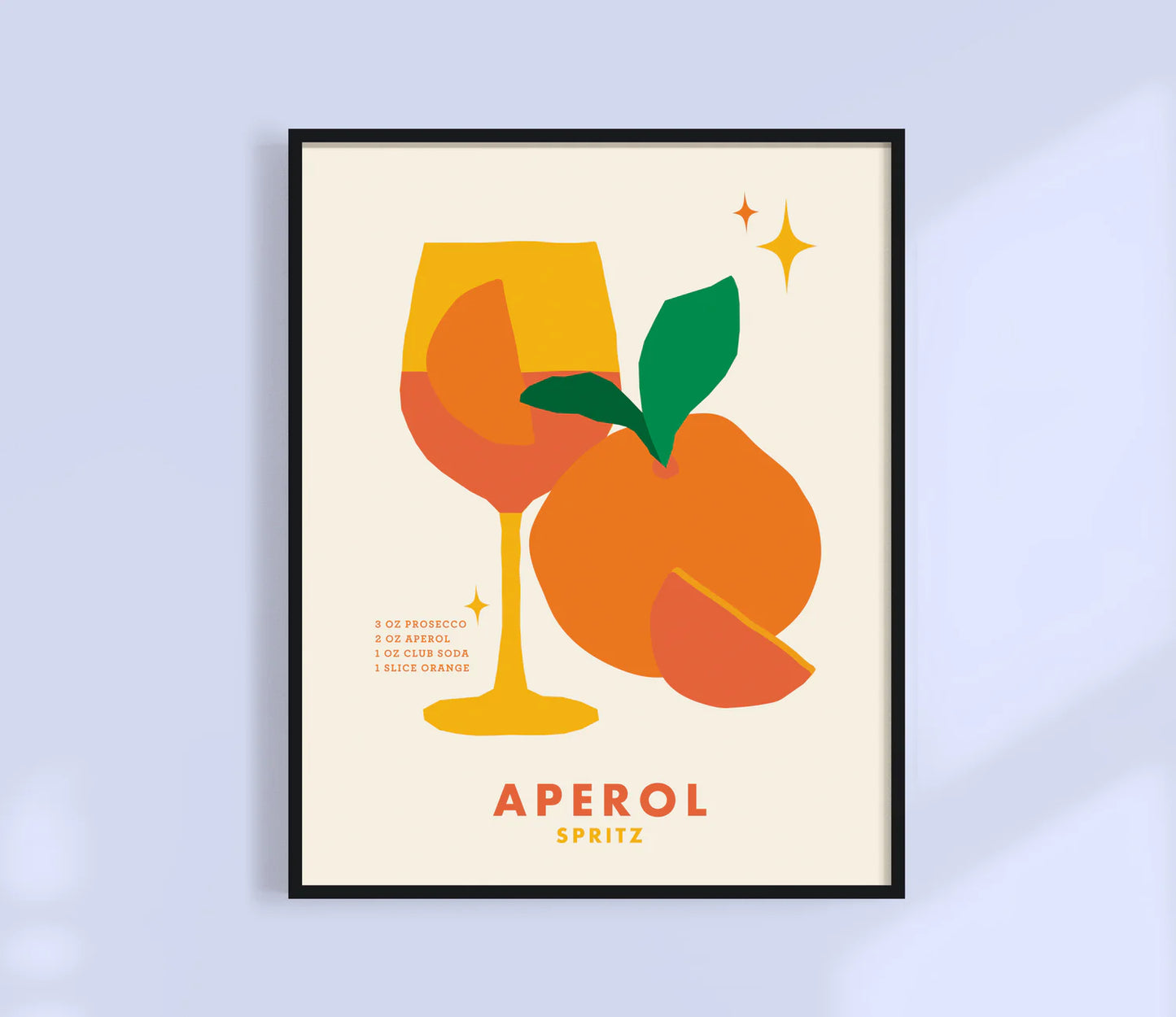 Kuku Studio Aperol Spritz Cocktail Print