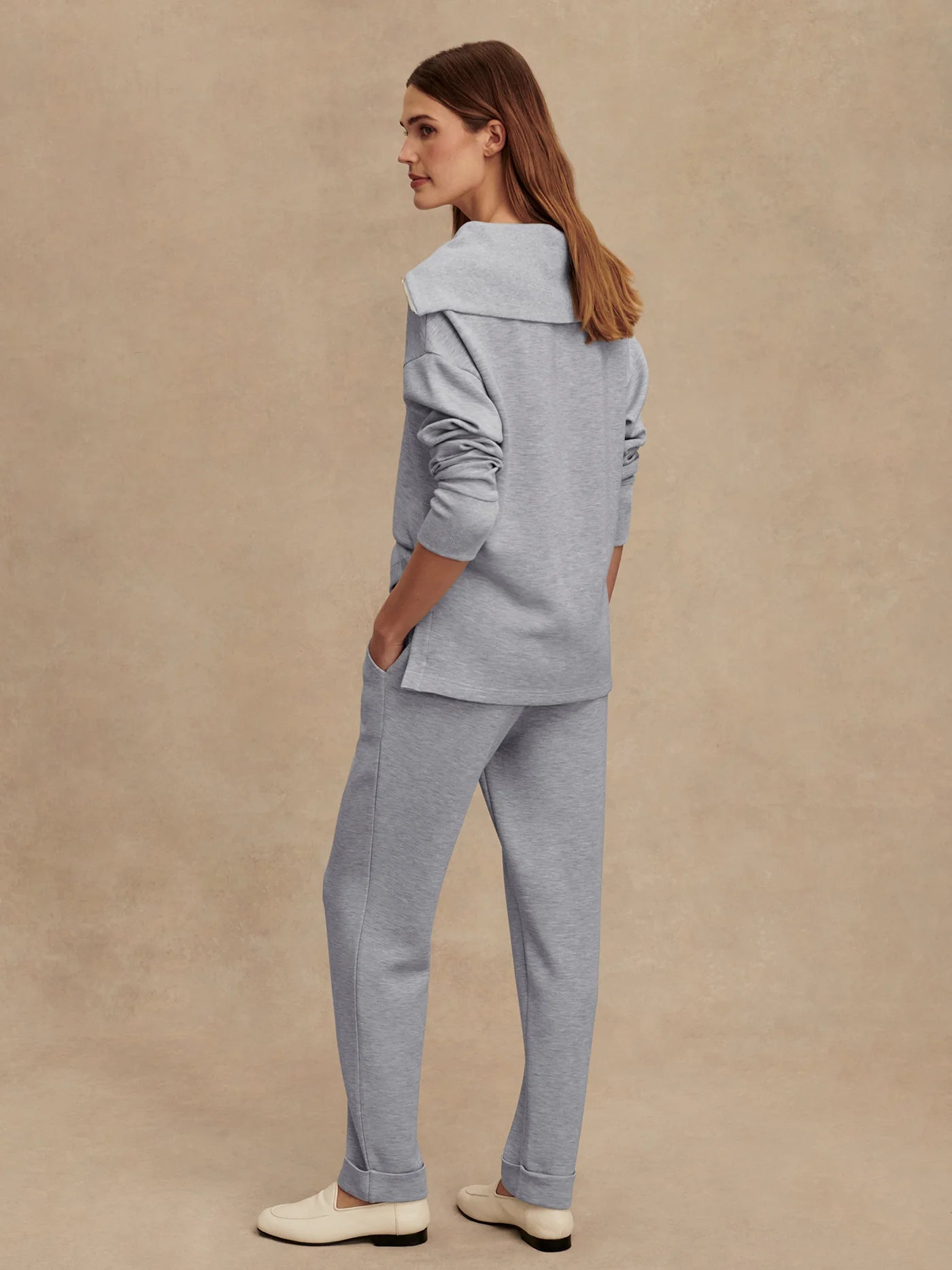 Varley The Rolled Cuff Pant 28.5, Mid Blue Marl