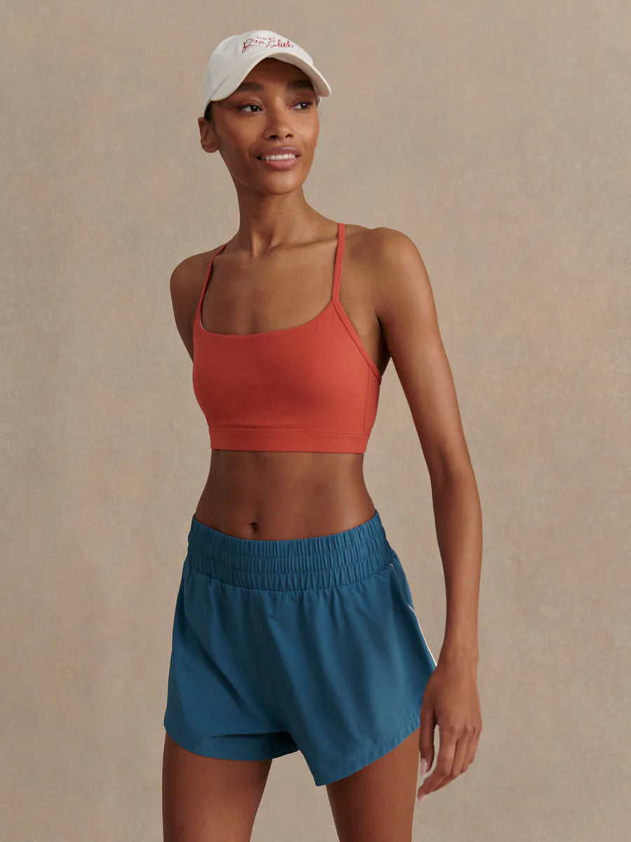 Varley Kallin Piped Running Short 3", Mallard Blue