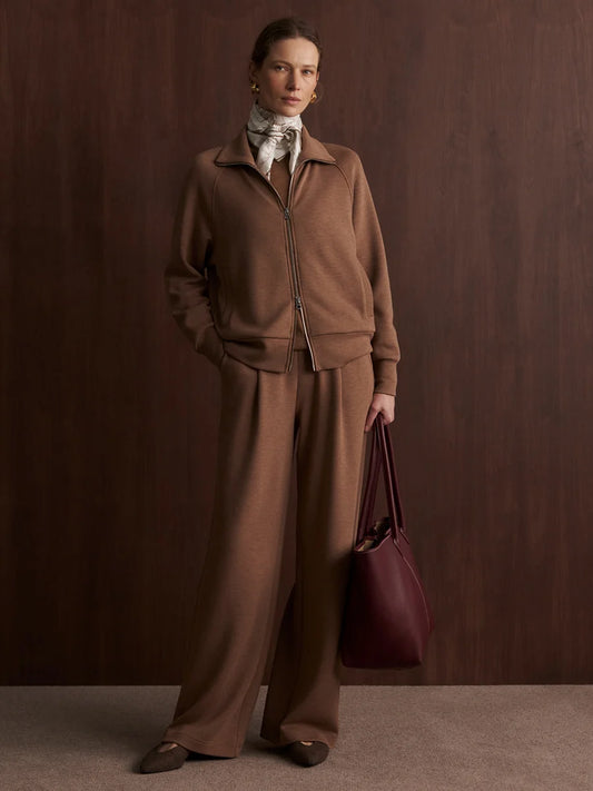Varley Extra Wide Leg Pant 32", Golden Bronze Marl