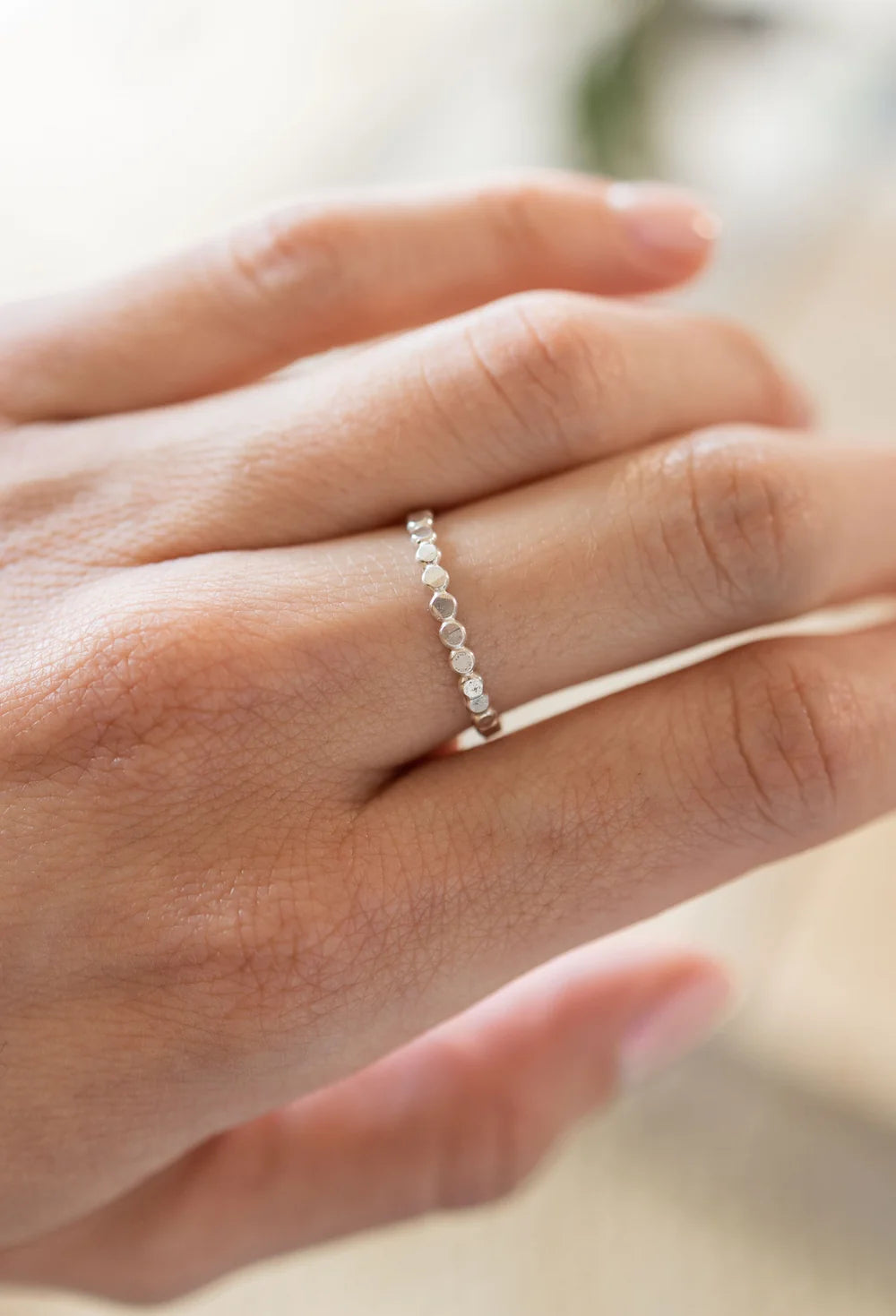The Land of Salt Coin Hammered Disc Stacking Ring - Multiple Options