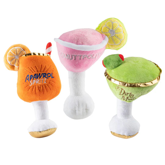 Haute Diggity Dog Cocktail Hour Bundle Squeaker Dog Toy, Multiple Options