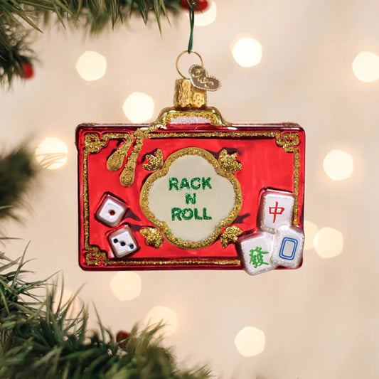 Old World Christmas Rack N Roll Mahjong Ornament