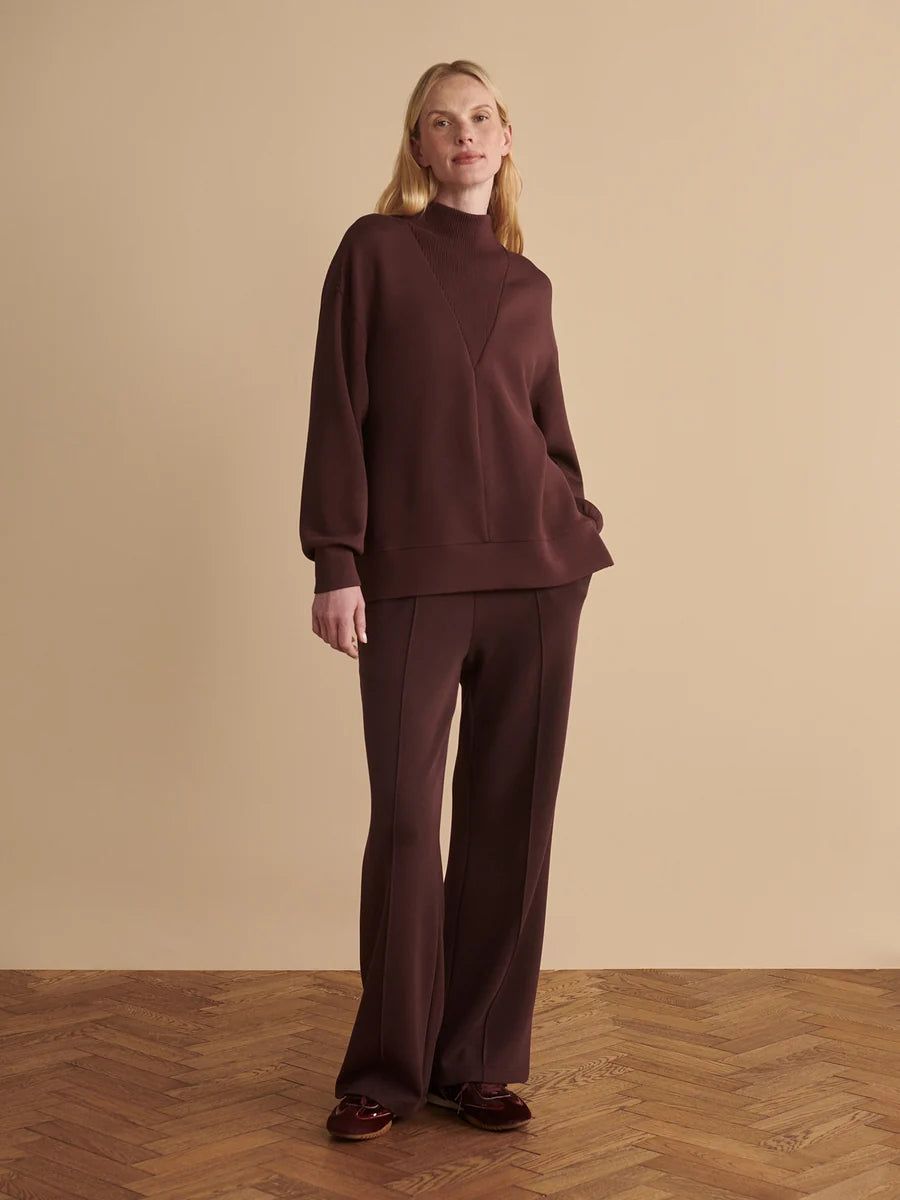 Varley The Wide Leg Pant 30", Deep Mahogany