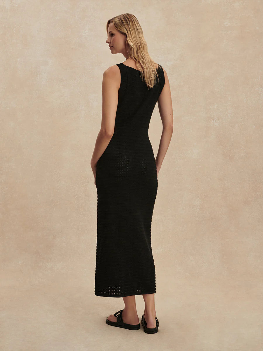 Varley Cusack Knit Dress, Black