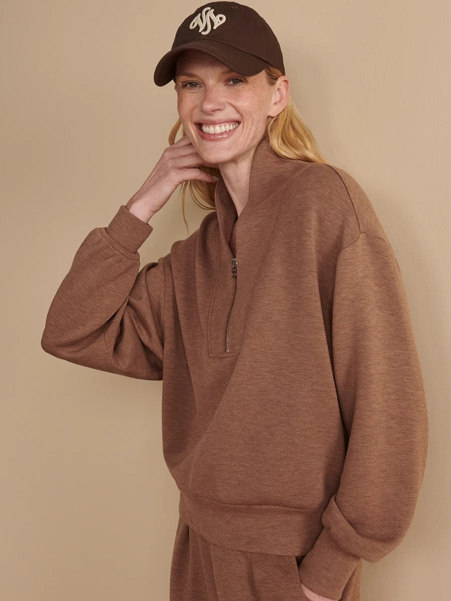 Varley Davidson Sweat, Golden Bronze Marl