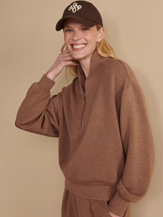 Varley Davidson Sweat, Golden Bronze Marl