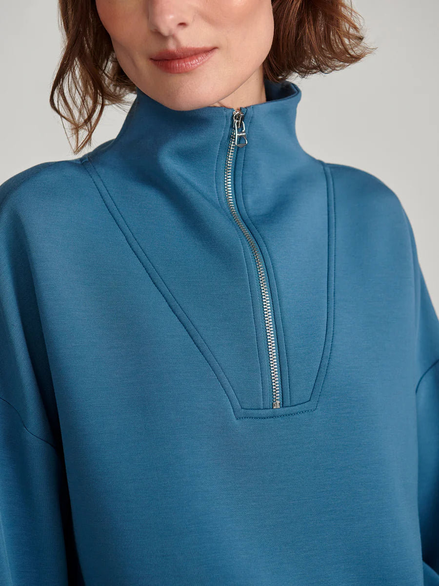 Varley Hawley Half Zip Sweat, Mallard Blue