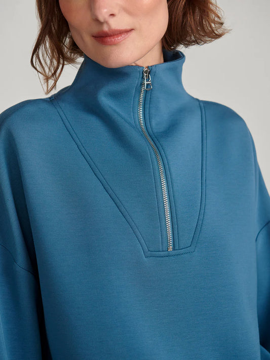 Varley Hawley Half Zip Sweat, Mallard Blue