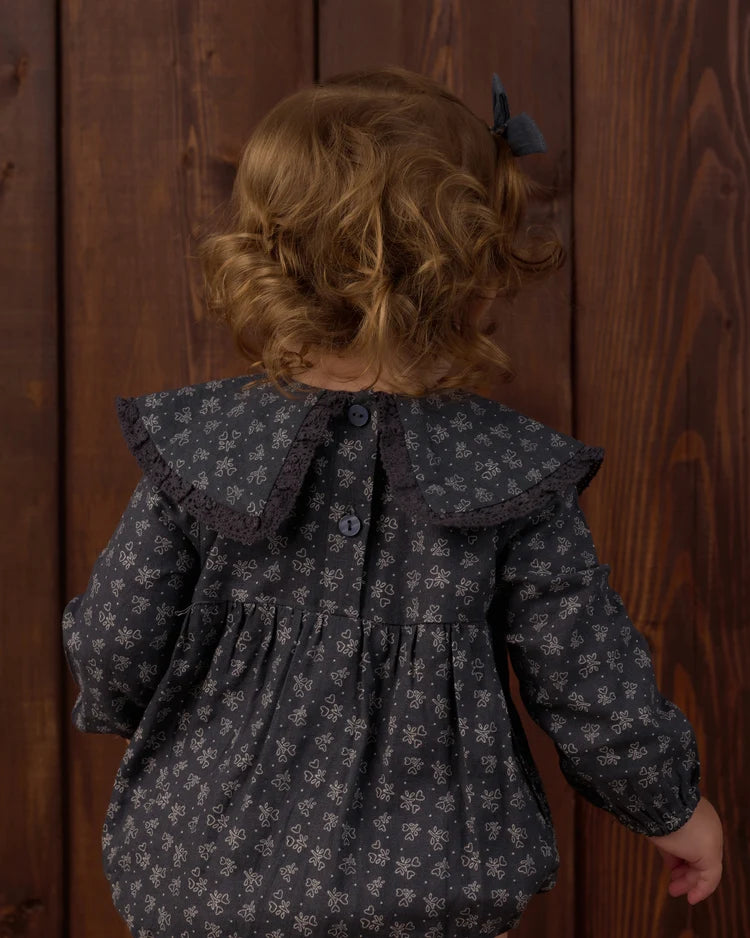 Rylee + Cru Fern Romper, Heart Ditsy