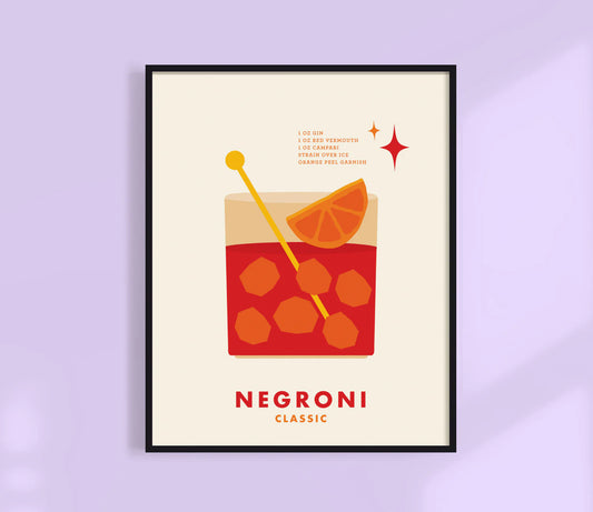 Kuku Studio Negroni Cocktail Print