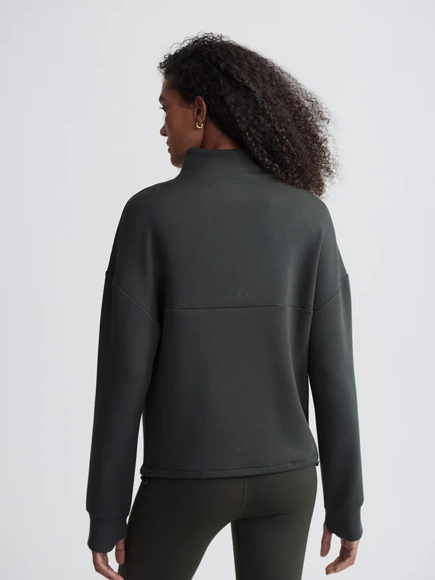 Varley Tayah Zip Through Midlayer, Dark Resin Green