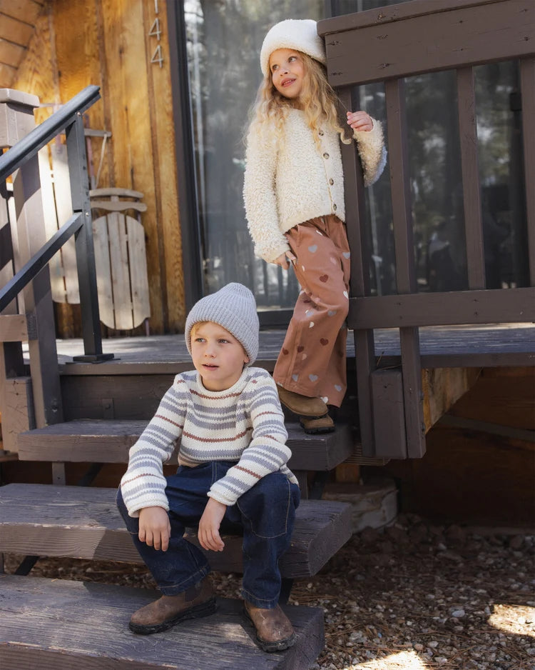 Rylee + Cru Jacques Sweater, Dusty Blue Stripe