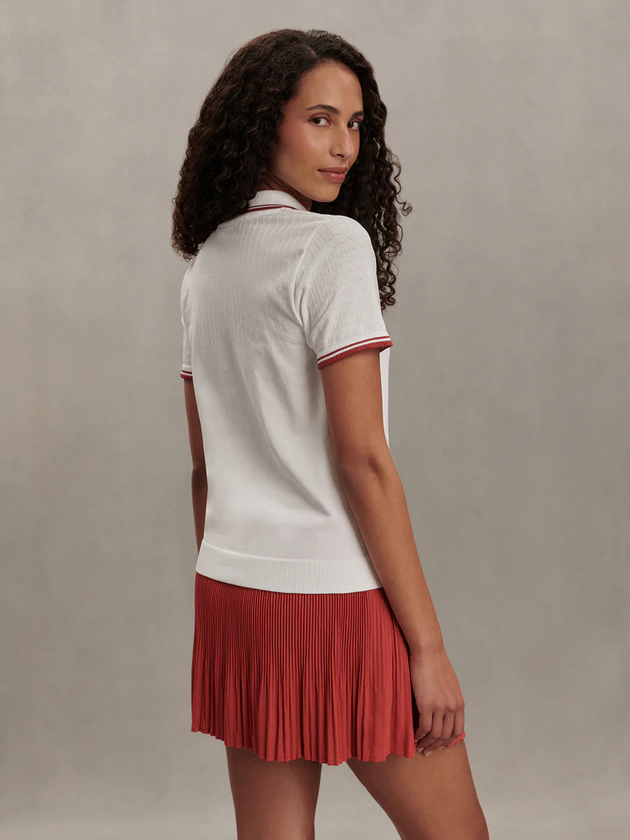 Varley Mickey Seamless Polo, White