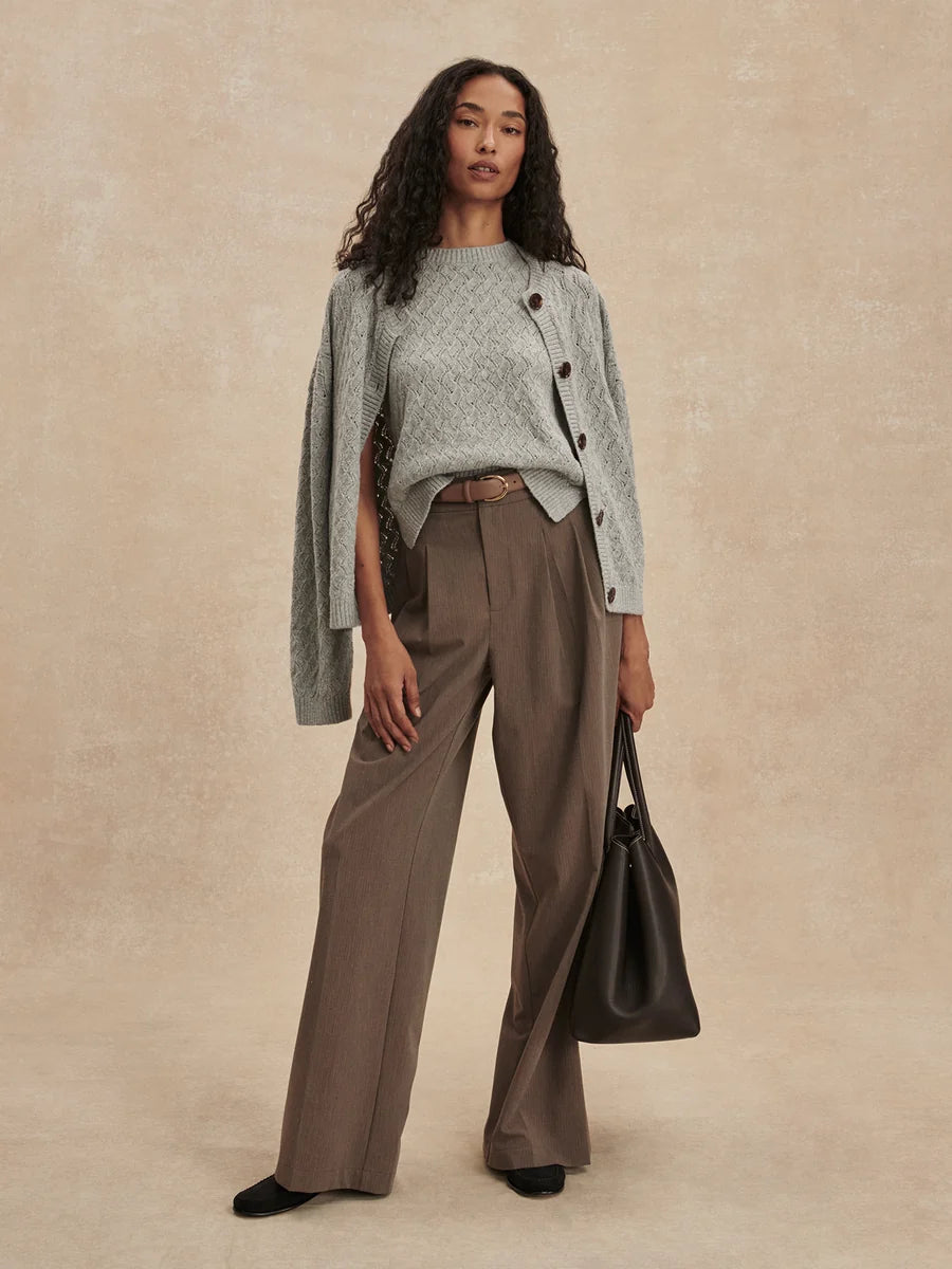 Varley Hazen Knit Tank, Grey Melange
