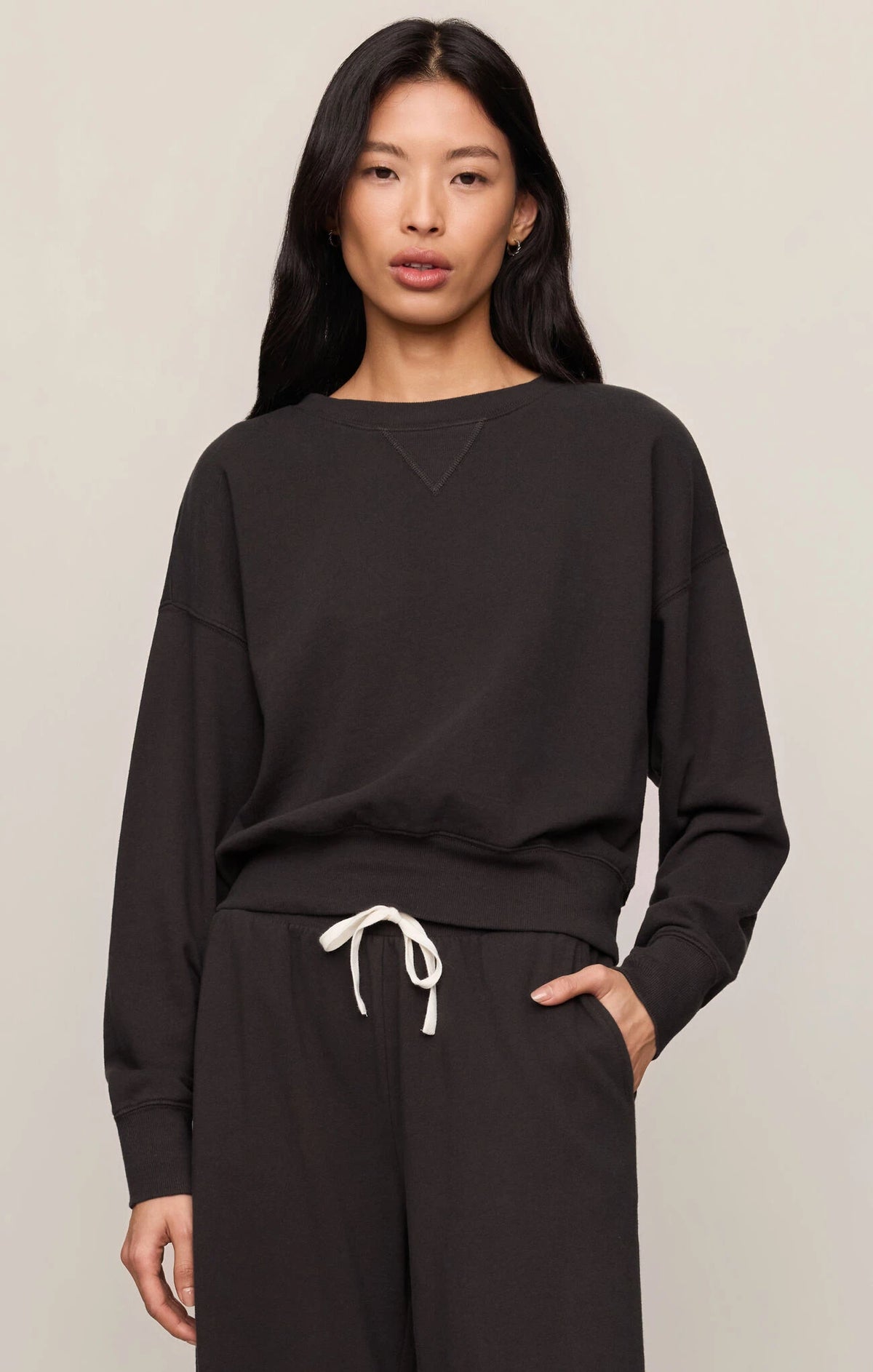 Z Supply Clubhouse Sweatshirt, Ash Black