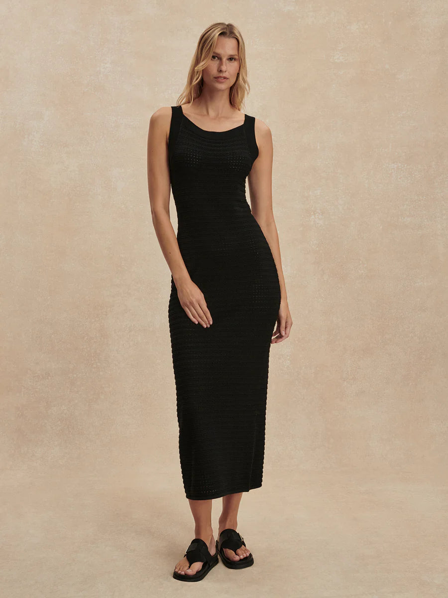 Varley Cusack Knit Dress, Black