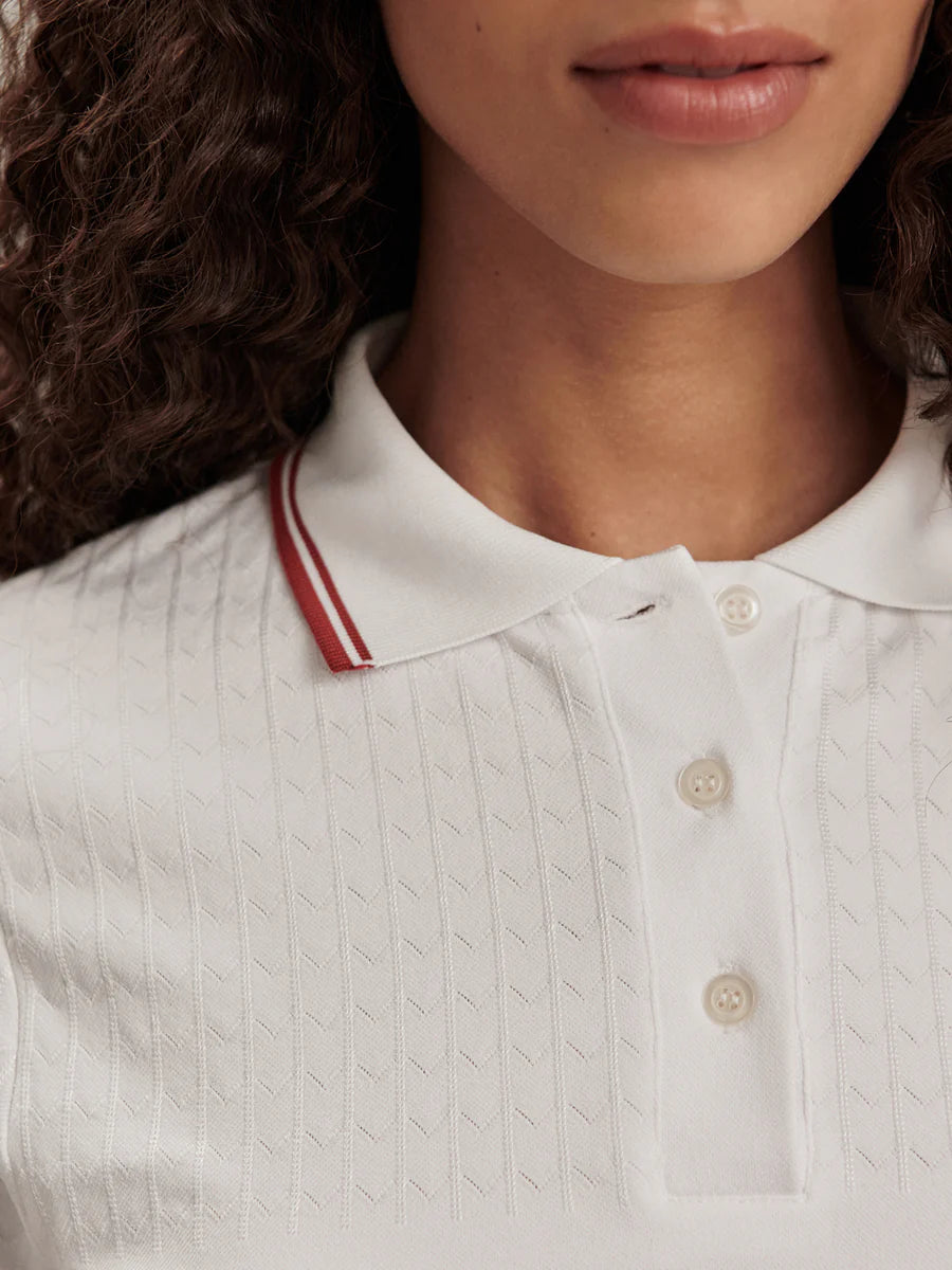 Varley Mickey Seamless Polo, White