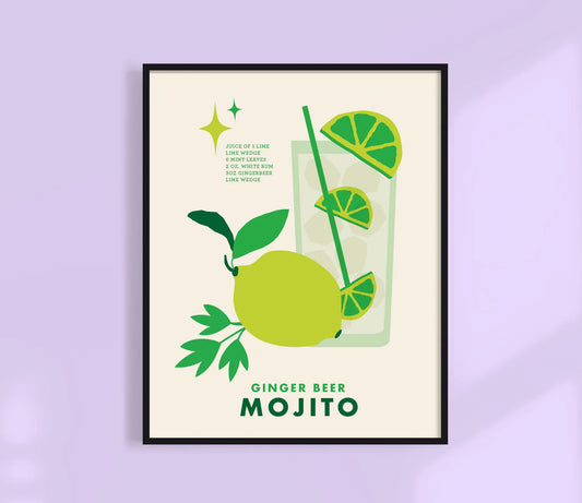 Kuku Studio Mojito Cocktail Print